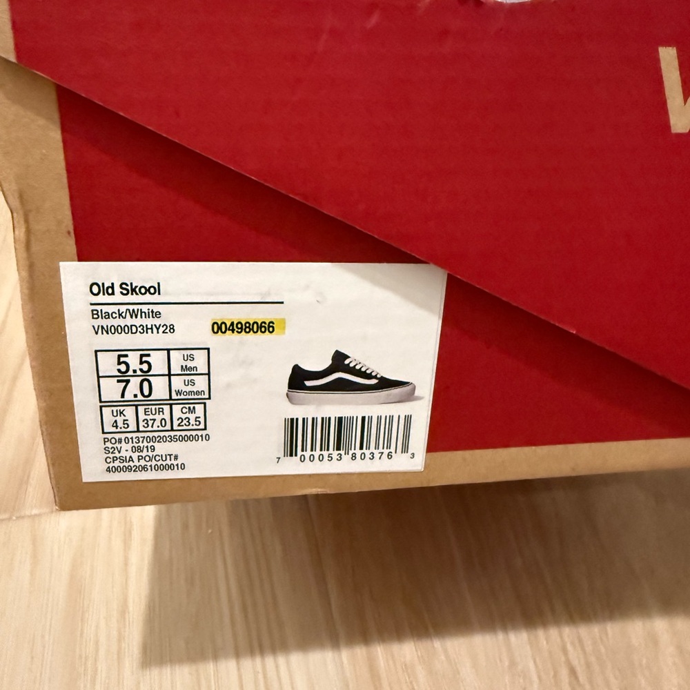 Vans Black and White Old Skool Sneakers - Picture 5 of 6